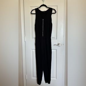 ANGL Black Fitted Jogger Jumpsuit - Size Small
